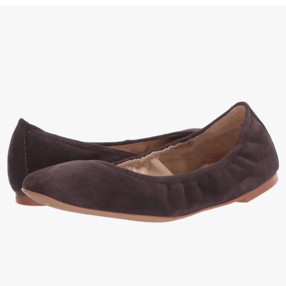 Vince Camuto Brindin Dark Slate Real Suede Loafer Ballet Flats Size 7.5 - Picture 1 of 15